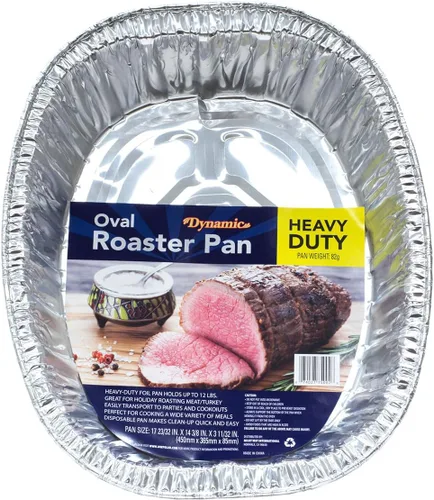 Vista 12 de Dynamic Sartén de aluminio resistente (paquete de 24) bandeja de 17.98 x 13.23 x 2.83 pulgadas, para asar, tamaño compacto, apto para horno