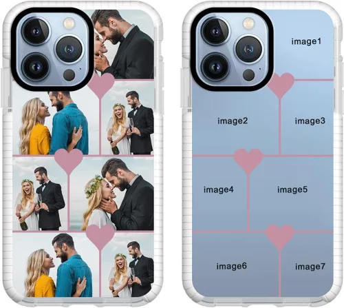 Vista 7 de Funda personalizada para iPhone 13 Pro Max, funda personalizada con collage de fotos de múltiples imágenes, funda personalizada para cumpleaños