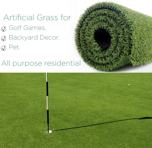 Vista 4 de Césped Artificial de Golf Pro Putting Green - Alfombra de Entrenamiento de Golf para Interiores y Exteriores, Césped Sintético Artificial