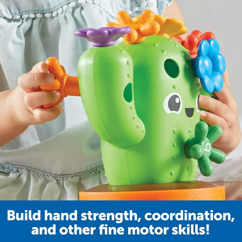 Vista 3 de Learning Resources Carlos the Pop & Count Cactus - 16 piezas, a partir de 18 meses, juguetes Montessori para niños pequeños, forma apilable