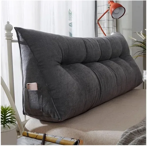 Vista 12 de EORNOW Almohada de cuña para cabecero, almohada de lectura de cuña para cama/sofá, cojín triangular para respaldo grande con funda extraíble