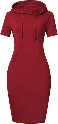 Vista 18 de MISSKY Vestido con capucha para mujer Negro&blanco