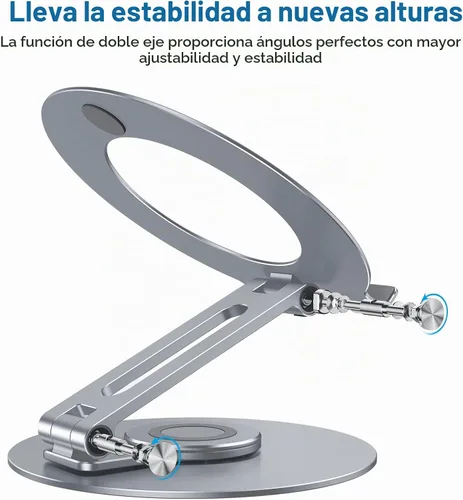 Vista 8 de OMOTON Soporte ajustable para computadora portátil para escritorio, base gris (coolgrey)
