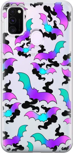 Vista 16 de Funda para teléfono compatible con Samsung Galaxy A73 A72 5G A71 A54 A52 A42 A34 A32 A14 A11 parachoques Celestial Magic TPU Crescent Moon Protector