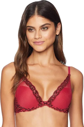 Vista 50 de Natori - Sujetador de encaje para mujer con inmersión, diseño de plumas Cafe