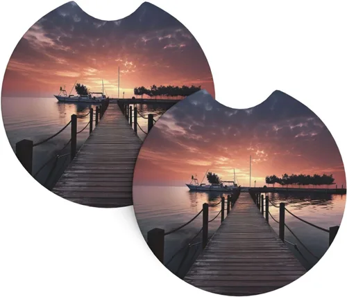 Vista 11 de Portavasos para automóvil con estampado de gato Galaxy para portavasos universales antideslizantes, paquete de 2 soportes para tazas, almohadilla