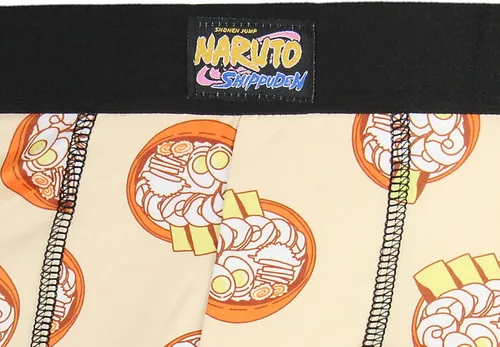 Vista 3 de Bioworld Naruto Shippuden Boxers Ichiraku Ramen - Calzoncillos tipo bóxer para sopa de fideos, Beige