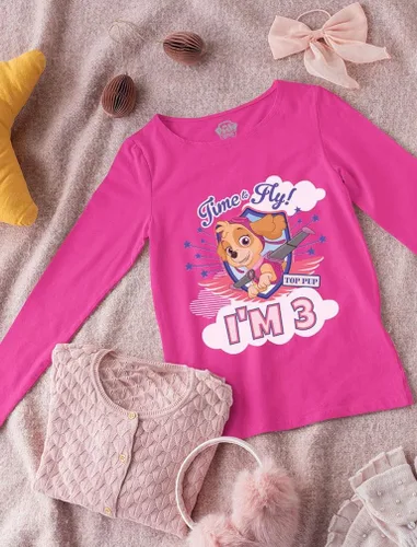 Vista 4 de Paw Patrol Skye - Camiseta de manga larga para niña de 3er cumpleaños