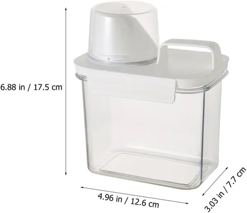 Vista 2 de Zerodeko Dispensador de detergente para ropa, dispensador de jabón para lavandería, botella vacía de detergente para ropa de 1.1 L, jarras