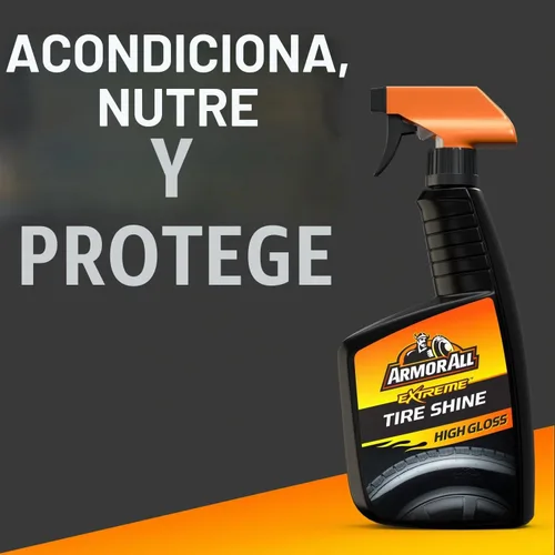 Vista 4 de Armor All Spray de brillo de neumáticos, brillo uniforme, exceso