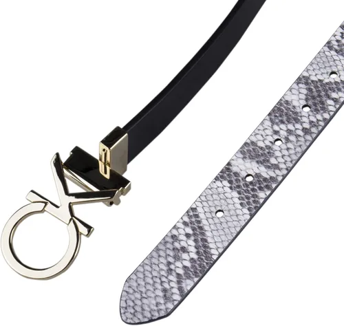 Vista 5 de Calvin Klein Women's Two-in-one Reversible Ck Monogram Plaque Buckle