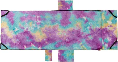 Vista 2 de Funda para Silla de Playa, Toalla de Microfibra para Tumbona con Bolsillos de Almacenamiento para Tumbona de Piscina, Hotel, Jardín (Tie-Dye)