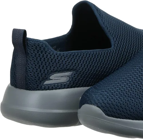 Vista 8 de Skechers Go Max-Athletic Tenis para caminar para hombre, de malla de aire y sin cordones, Azulgris