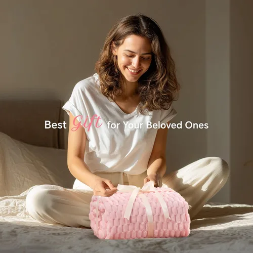 Vista 49 de BEDELITE Manta de forro polar para sofá y cama, manta decorativa de jacquard 3D de almendra, súper suave y acogedora, manta mullida cálida adecuada