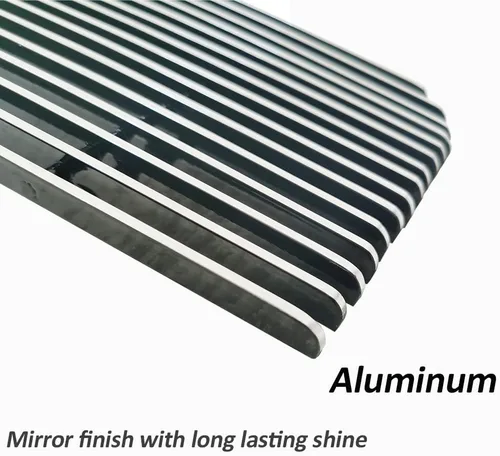 Vista 2 de Combo de insertos de rejilla cromada Billet para Ford Mustang V6 Premium 2005-2009 parrilla delantera 2 piezas de aluminio horizontal