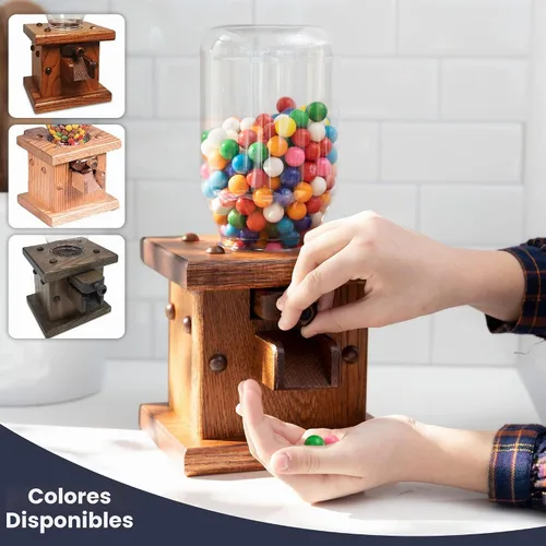 Vista 3 de Peaceful Classics - Dispensador de dulces de madera, pizarra antigua
