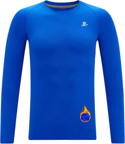 Vista 11 de DEVOROPA Youth Boys Compression Thermal Shirt Long Sleeve Kids Fleece Baselayer Soccer Baseball Undershirt Slim/Regular/Husky Cuello redondo-negro