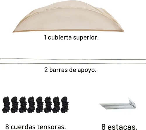 Vista 8 de EighteenTek® - Cápsula deportiva con suelo adjunto, visión clara de 360°, protección UV UPF 50+, refugio instantáneo impermeable para todo