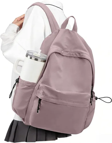 Vista 7 de VECAVE - Mochila ligera para mujeres y hombres, mochila de viaje casual para portátil, A-Negro, Grande, Mochila