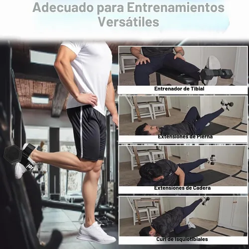 Vista 4 de Dumbbell Foot Attachment, Tibialis Trainer, Adjustable Ankle Weights, Leg Workouts at Home for Hip Flexors,Ankle Straps for Weight Lifting,Shin