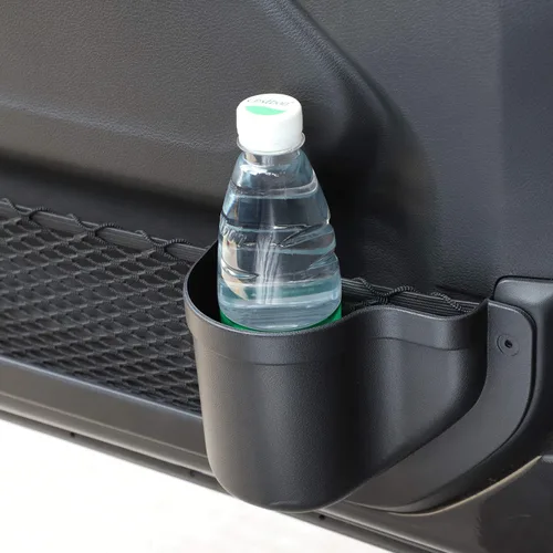Vista 7 de JeCar Caja de almacenamiento para bolsillo de puerta delantera con portavasos para puerta delantera, accesorios interiores compatibles con Jeep