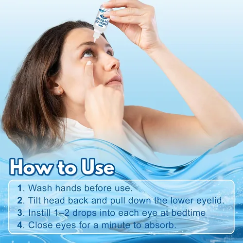Vista 5 de Gotas de aceite de ricino orgánico para los ojos – Alivio natural para ojos secos, con picazón y cansados 100% puro prensado en frío 0.68 onzas
