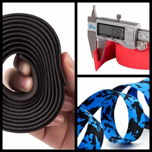 Vista 5 de Cinta de manillar de bicicleta EVA Foam Road Bicycle Handlebar Tape Ciclismo Handle Wraps Negro para bicicleta de carretera 2 rollos