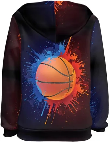 Vista 6 de JEOCODY Sudadera con capucha unisex para niños, lindo suéter de manga larga con bolsillo