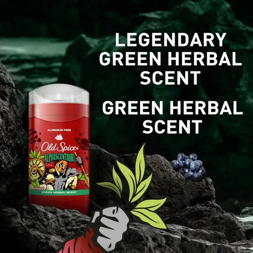 Vista 7 de Old Spice Desodorante sin aluminio para hombres, protección contra olores 24/7, frescura 24/7 y aroma duradero, se pone transparente, Alphascentauri