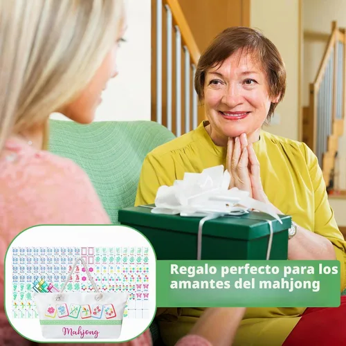 Vista 8 de Ceenna American Mahjong Set Completo 160 Piezas, Espalda Verde