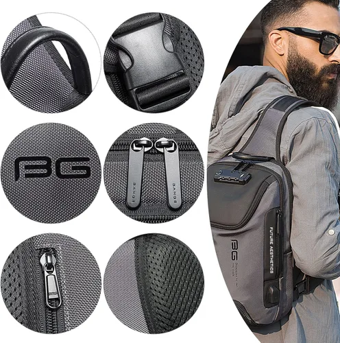 Vista 5 de iubest Men's Sling Bag Shoulder Bag Crossbody Shoulder Casual Daypack Rucksack Backpack
