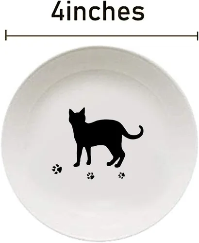 Vista 2 de Platos de cena de cerámica para gatos, platos de condimentos, platos de aperitivos, cuenco de inmersión