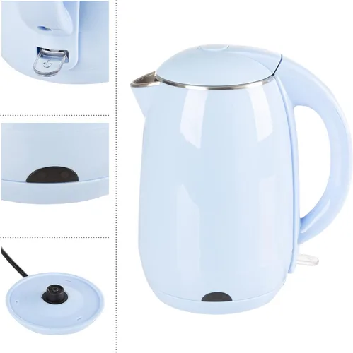 Vista 23 de Hervidor eléctrico – Calentador de agua de ebullición rápida con apagado automático con interior de acero inoxidable y construcción de doble pared