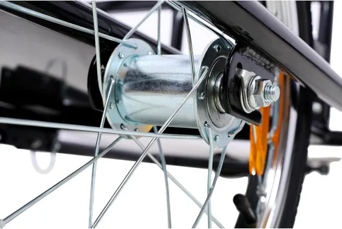 Vista 5 de LuckyNote Remolque de carga plegable para bicicleta con enganche universal para bicicleta, remolque de vagón de bicicleta con ruedas y reflectores