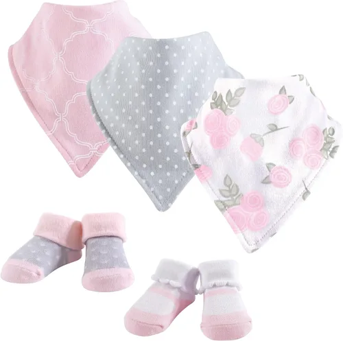 Vista 67 de Hudson Baby Conjunto de babero y calcetines unisex de algodón para bebé