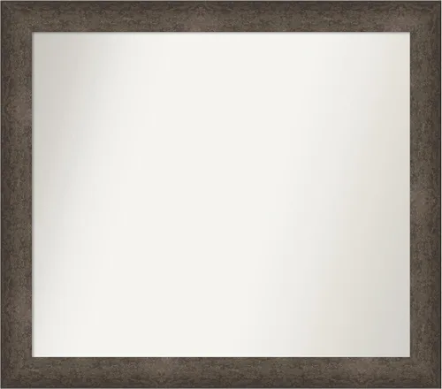 Vista 167 de Amanti Art Espejo de pared personalizado no biselado (25 x 25 pulgadas), marco de bronce acentuado, varios tamaños personalizados, espejo de baño
