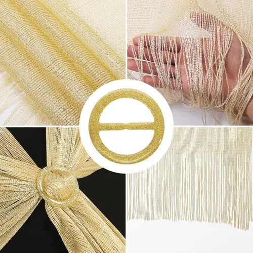 Vista 7 de Aster Chales metálicos brillantes y envolturas para vestidos de noche con hebilla para mujer, chales y envolturas para fiesta, novia, dama de honor