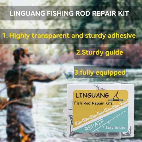 Vista 6 de 55pcs MN Saltwater Surf Fishing Rod Double Feet Large Spinning Stainless Steel Guides Repair Kits
