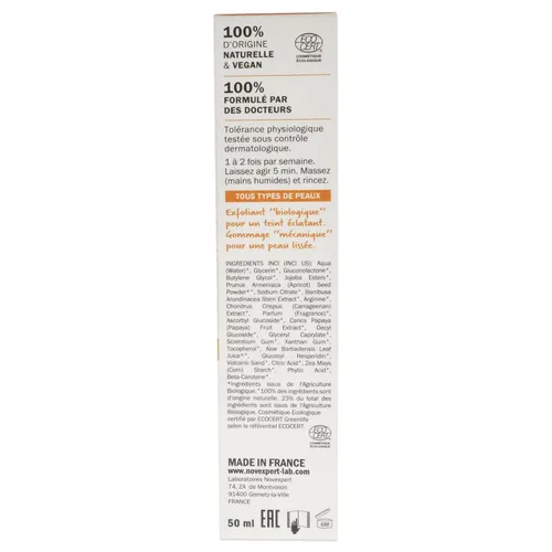 Vista 10 de Novexpert The Expert Exfoliator - Mascarilla y exfoliante 2 en 1 - Tez suave y radiante - Exfolia y nutre la piel - Hipoalergénico - Vegano - Tipos