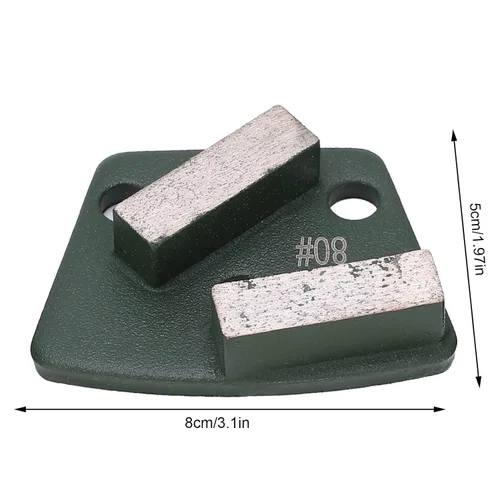 Vista 3 de Estink 3 piezas Trapezoidal de pulido de pisos de hormigón trapezoidal, grano 80 2 dientes largos, compatible con amoladoras de piso y amoladoras