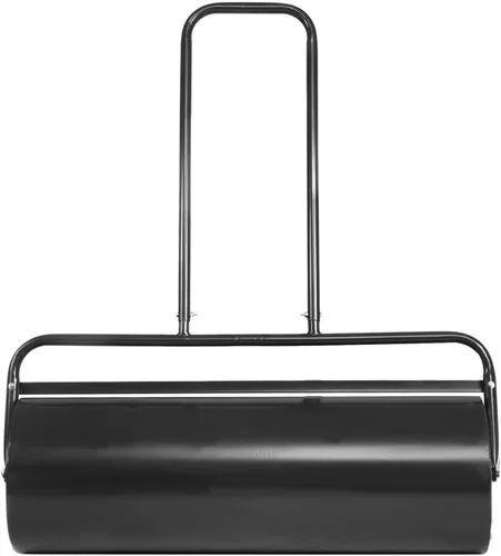 Vista 7 de COSTWAY Rodillo de césped de acero resistente, relleno de agua/arena (negro, 24 x 13 pulgadas)