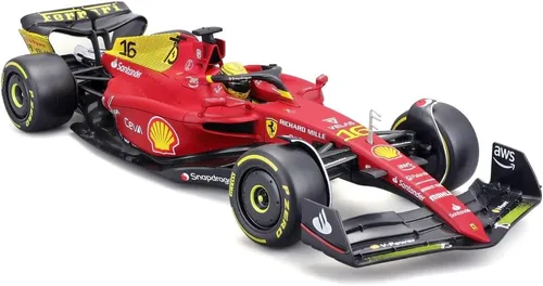 Vista 3 de BBURAGO - Hierro F1-75 - Italia Monza GP 2022-1/18, Rojo/Amarillo
