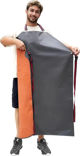 Vista 9 de GoldPig Thick Rubber Apron: Waterproof, Chemical Resistant, Adjustable Neck & Belt for Dishwashing, Gardening, Butchering
