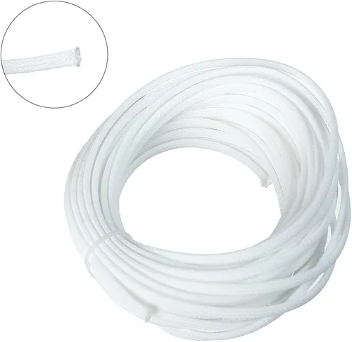 Vista 6 de Othmro Funda de cable trenzado expandible PET de 32.8 pies, protector de cable flexible de 3/16 pulgadas, funda de organización de cables