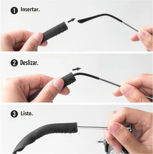 Vista 5 de MoKo Retenedor de lentes de neopreno (paquete de 2) de ajuste universal, retenedor de lentes de sol deportivos sin cola, correa de gafas de sol