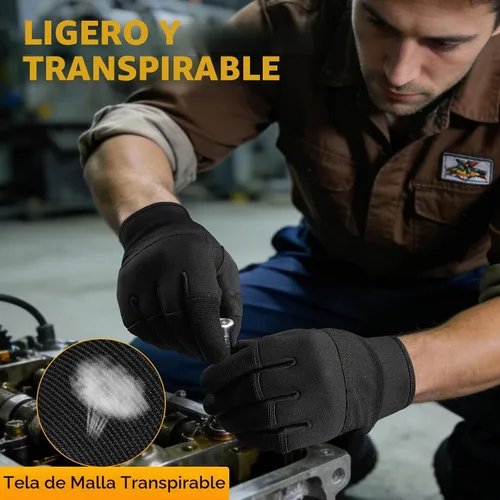 Vista 3 de OZERO Work Gloves for Men Women: Mechanic Gloves Touchscreen Firm Grip