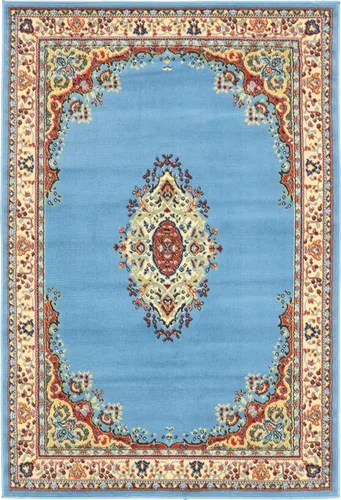 Vista 64 de Unique Loom - Alfombra de área estilo persa tradicional de la colección Reza, de 2 pies 2 pulgadas x 3 pies, colores negro y beige