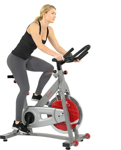 Vista 12 de Sunny Health & Fitness Stationary Exercise Bike Machine w/ Adjustable Cushion Seat & Multi-Grip Handlebar, Indoor Cycling Equipment for Home Cardio