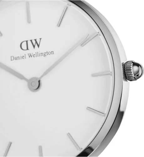 Vista 3 de Daniel Wellington Reloj pequeño Sheffield, correa de cuero negro italiano