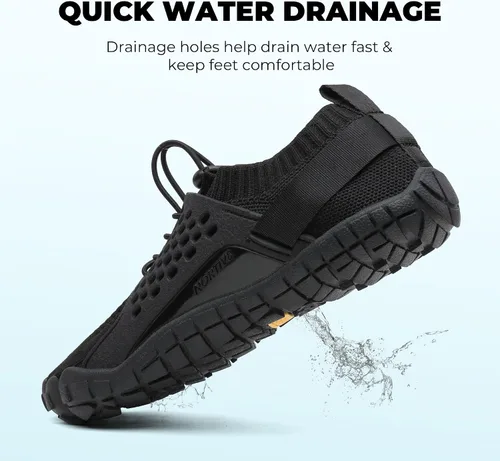 Vista 3 de NORTIV 8 Zapatos de agua de secado rápido para mujer, sensación de pies desnudos, para deportes acuáticos, para la playa o la piscina, para nadar